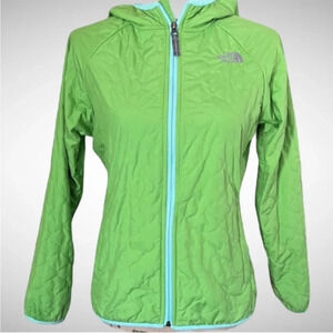 THE NORTH FACE Girls‎ Green Quilted Hooded Jacket | EUC